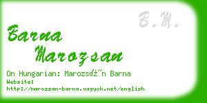 barna marozsan business card